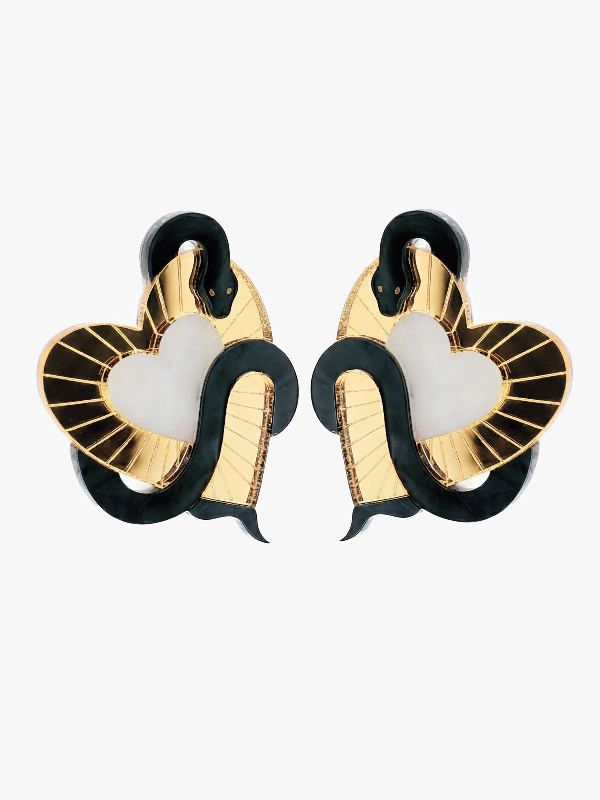 Brincos Coração de Ofídia