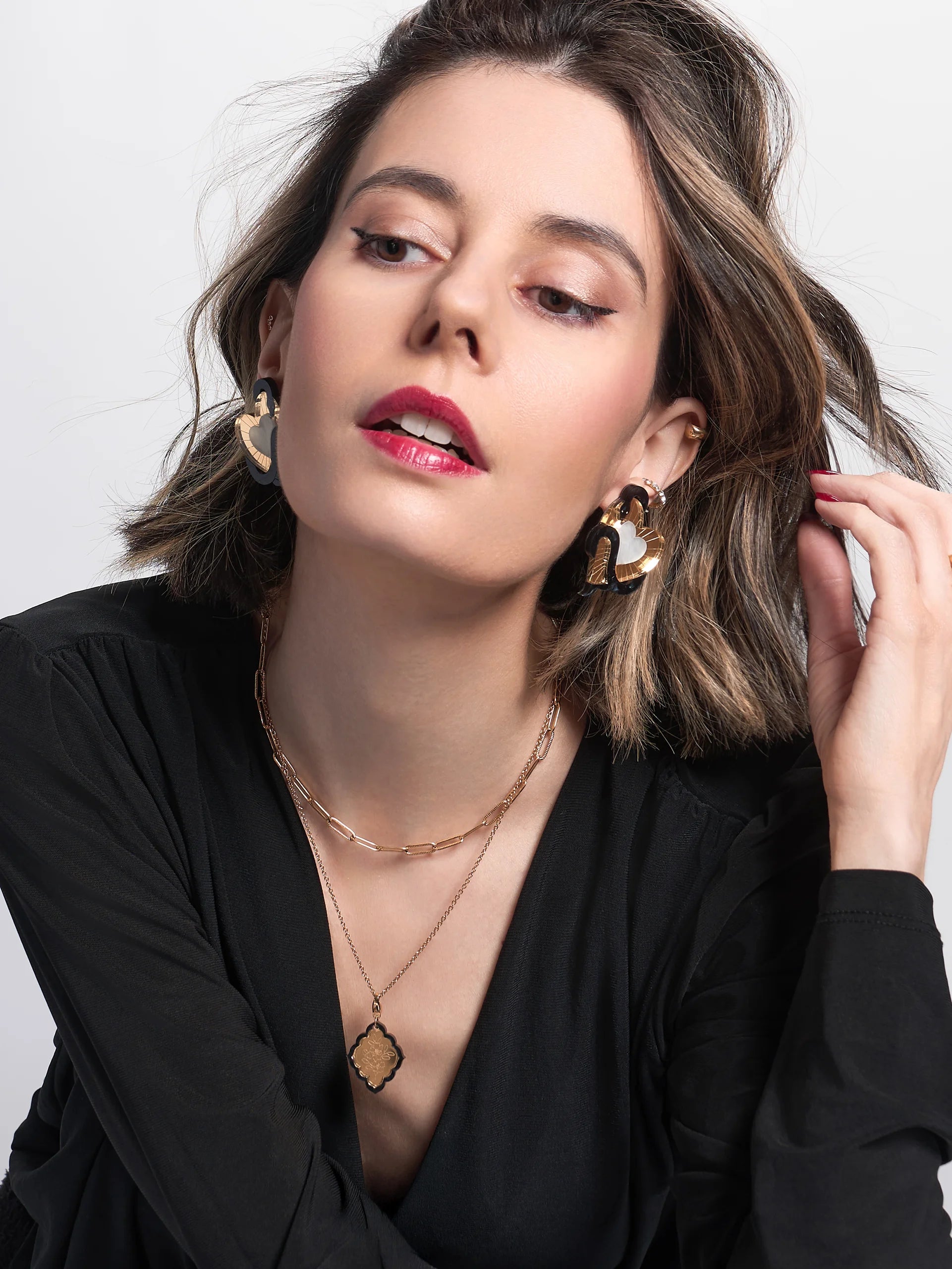 Brincos Coração de Ofídia