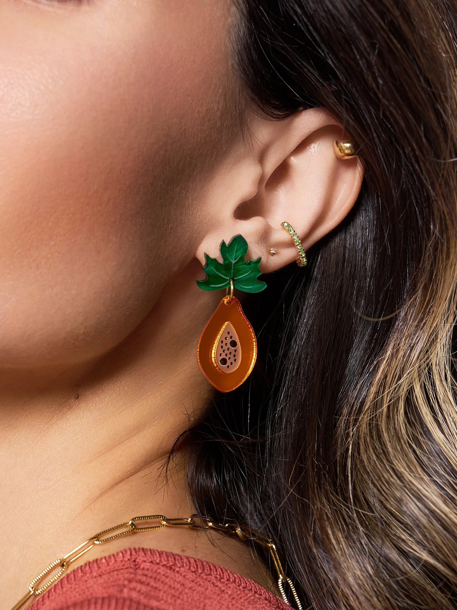 Tentación de Papaya Pendientes Pendientes - Pepita 79