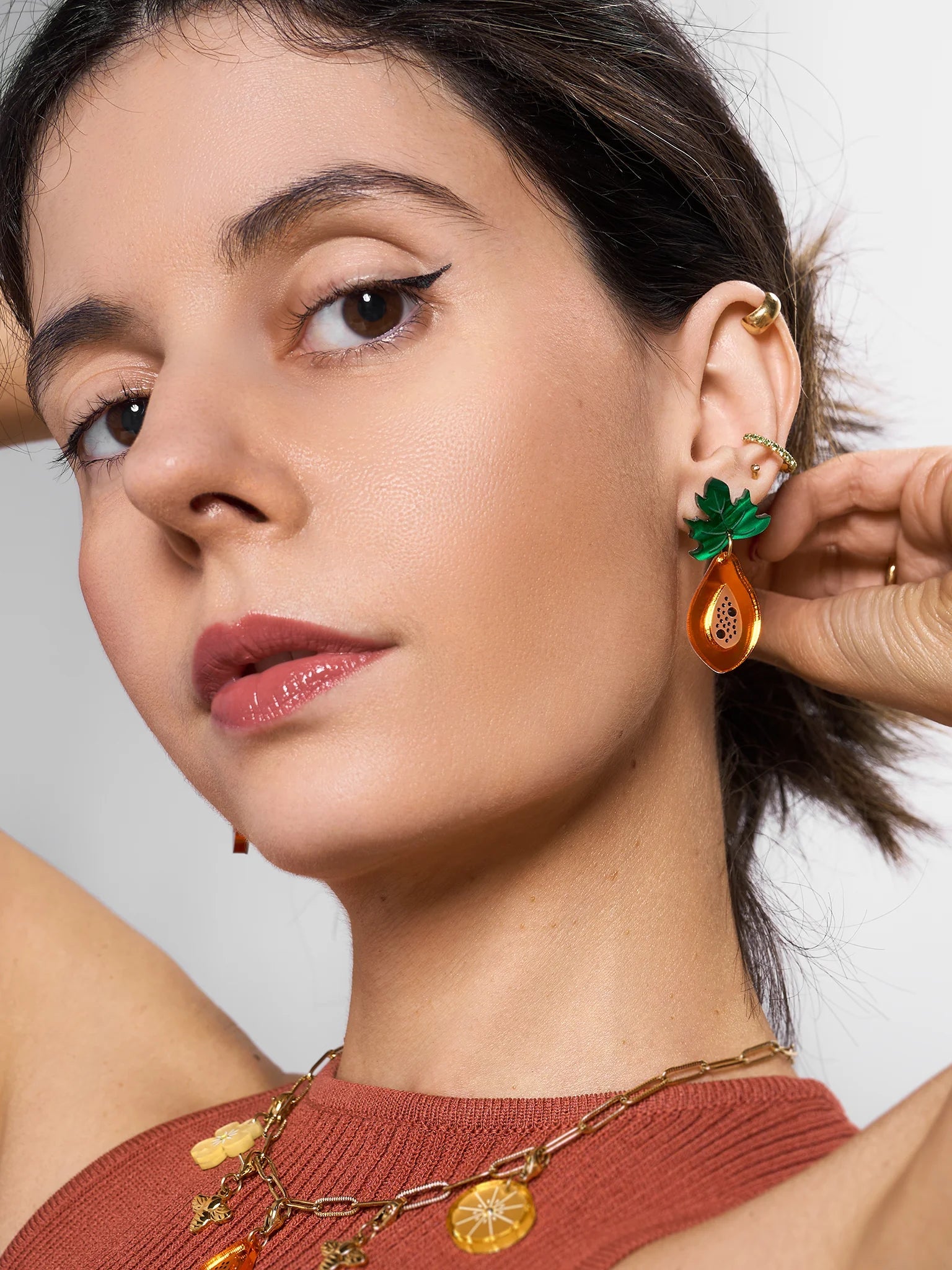 Tentación de Papaya Pendientes Pendientes - Pepita 79
